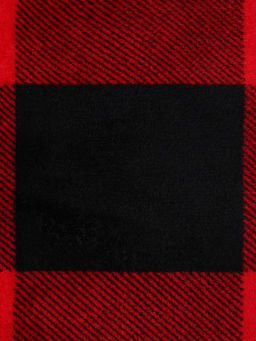 Плед Этель. Клетка чёрно-красный, 180?200 см, корал-флис 220 г/м?