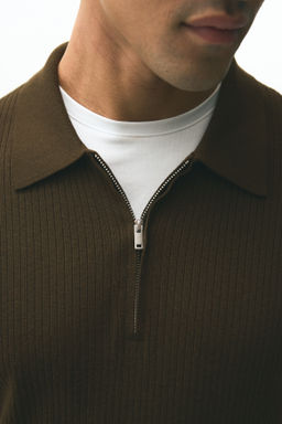 Polo con media cremallera Slim Fit - H&m фото 8