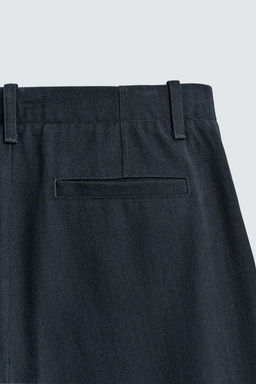 LYOCELL-COTTON BALLOON FIT TROUSERS