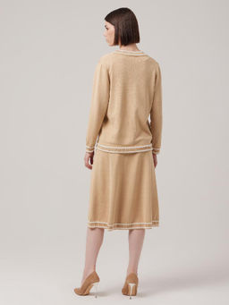 Кардиган женский 1231154001 beige/white - Eleganzza фото 4