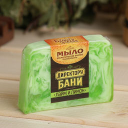 Мыло СПА - уход для бани и сауны Директор бани лайм - лимон 80 г - Банная забава фото 5