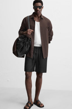 100% LINEN BERMUDA SHORTS - Zara фото 32