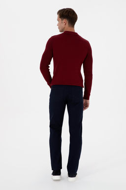 Erkek Lacivert Regular Fit Kanvas / Chino Pantolon