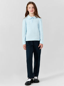 Поло для девочек голубое - Mark formelle фото 4