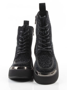 01-DMD-D256 BLACK Ботинки демисезонные женские (натуральная кожа, байка)