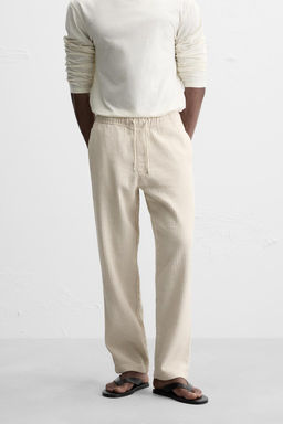 STRIPED JACQUARD TROUSERS - Zara фото 2