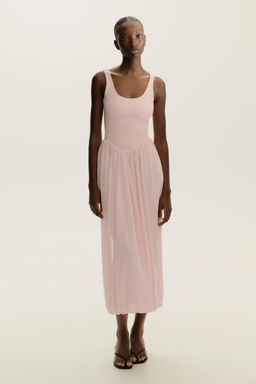 CONTRAST TULLE DRESS