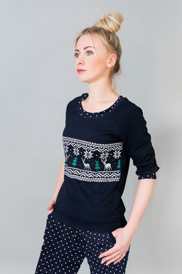 Женский домашний костюм с брюками 21