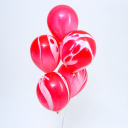 Воздушный шар латексный 12" «Агат красный», набор 5 шт.
