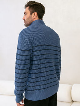 VILATTE / Свитер фактурной крупной вязки с металлической молнией  фото 4