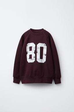 NUMBER PRINT SWEATSHIRT