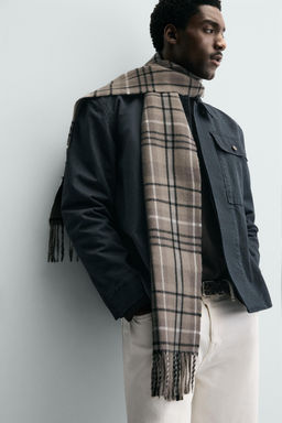 COMBINED CHECK SCARF - Zara фото 2