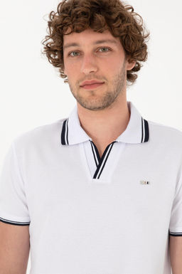 Erkek Slim Fit Ka__k Yaka Beyaz Ti__rt Sepette S_rpriz _ndirim - U.s. polo assn фото 2
