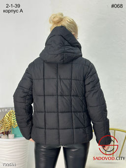 Женская стёганная осенняя куртка с капюшоном - Bruno фото 2