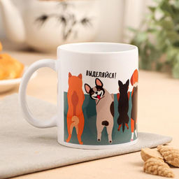 Кружка сублимация Выделяйся! собаки, 320 мл, с нанесением