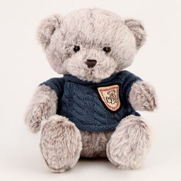 Мягкая игрушка «Медведь», 20 см, в кофте, серая