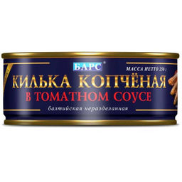 Барс Килька балт нераздел копч в томСоусе3 250г