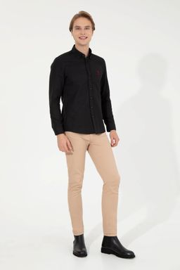 U. S. Polo Assn / Рубашка мужская черная Uzunkol Basic - U.s. polo assn фото 4