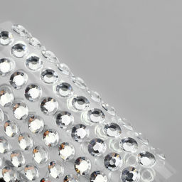 Цена за 4 шт. Стразы самоклеящиеся, d = 6 мм, 160 шт на листе на листе, цвет серебряный