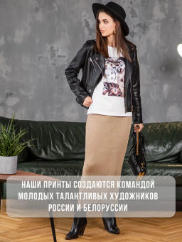 Футболка с шёлковой вставкой FSK068 - Sahar art lab фото 18