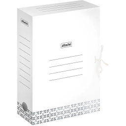 Короб архивный Attache 75мм на завязках серый с узорами