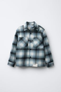 LABELLED CHECK OVERSHIRT