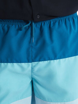 K?sa Boy Renk Bloklu Erkek Deniz ?ortu