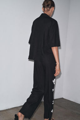 ZW COLLECTION BEADED EMBROIDERY TROUSERS - Zara фото 10