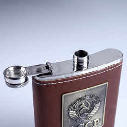 Фляжка СССР, 240 мл, коричневая