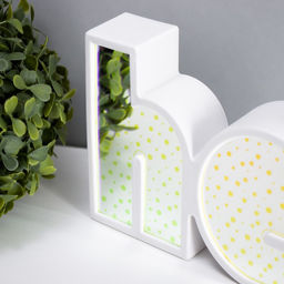 Фигурка светящаяся RISALUX «Хеллоу», LED-ночник, USB, от батареек 3×АА, белый, 36×13×4 см