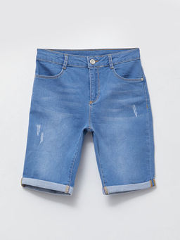 Basic Pamuklu K?z ?ocuk Jean ?ort