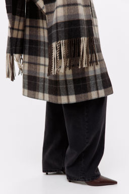 Abrigo en mezcla de lana con cuello tipo bufanda - H&m фото 8