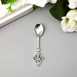 Цена за 5 шт. Сувенир кошельковый металл "Ложечка королевская" 5,9х1,4 см