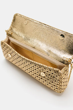 BOLSO SOBRE TRENZADO / Oro - Zara фото 6