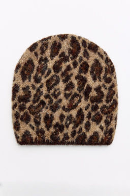 ANIMAL PRINT WOOL AND ALPACA BEANIE - Zara фото 2
