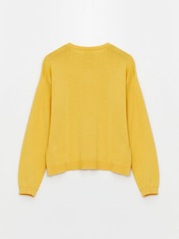 Bisiklet Yaka Basic Uzun Kollu K?z ?ocuk Triko Kazak - Waikiki фото 2