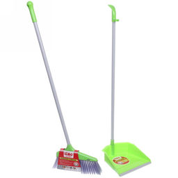 Набор для уборки, щетка для пола с совком зеленый
