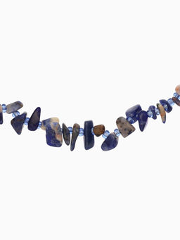 Ожерелье из камня, 45 см, синее