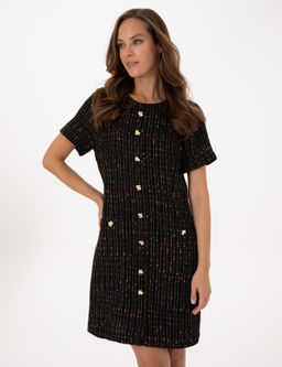 Siyah Regular Fit Dokuma Elbise - Pierre cardin фото 2