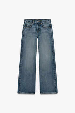 Z1975 STRAIGHT MID-WAIST FULL LENGTH JEANS - Zara фото 5