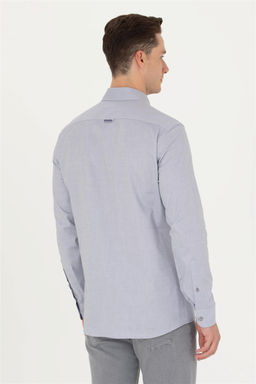 U. S. Polo Assn Мужская серая базовая рубашка с длинным рукавом - U.s. polo assn фото 11