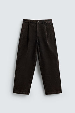 LIMITED EDITION FADED CORDUROY RELAXED FIT TROUSERS - Zara фото 7