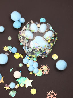 Мялка - антистресс Таба ЛАПКА со звёздочками, голубая, 6 x 7,3 см