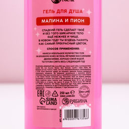 Гель для душа Дед - Мороз, а ты Баба-огонь!, 250 мл, аромат малины и пионов, Чистое счастье  фото 6