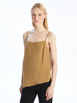 Kare Yaka Ask?l? Modal Kar???ml? Bluz