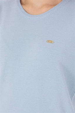 Женский синий меланжевый свитер с круглым вырезом Неожиданная скидка в корзине - U.s. polo assn фото 7