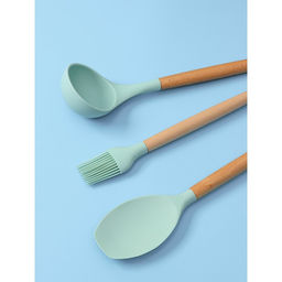 Набор кухонных принадлежностей Доляна «Лиам», 7 предметов, 33×12.5×12.5 см, бирюзовый