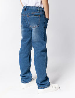 Прямые джинсы из эластичного денима