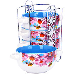 27587 Набор супниц 5пр 540мл на подставке LR (х6)