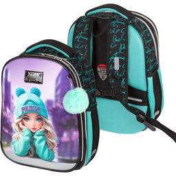 Рюкзак каркасный 38×29×17 см, deVENTE Choice Lite 17L Paris Girl, брелок, для девочки